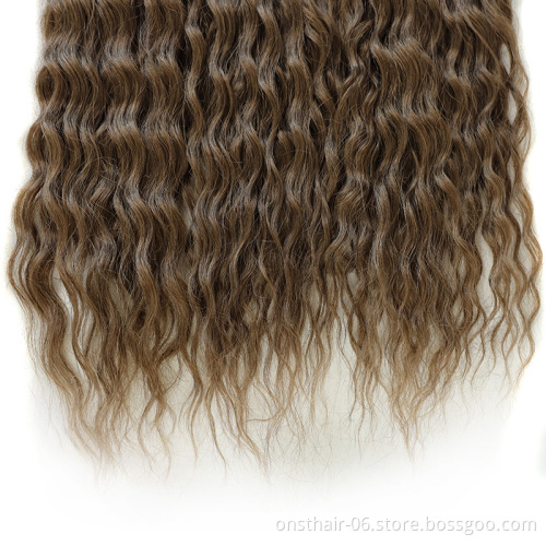 Soft Long Water Wave Crochet Hair Synthetic Goddess Braiding Hair Natural Wavy Ombre Blonde Hair Extensions